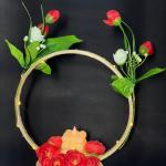 Floral Ring Centerpiece with LED Candle Lights