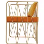 Wireframe Eatery Chair with Mustered Cushion