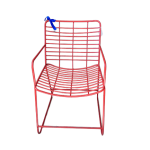 Red Metal garden ArmChair