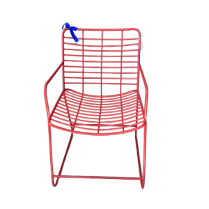 Red Metal garden ArmChair