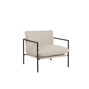 Ivory Lounge Chair with Ivory Cushion