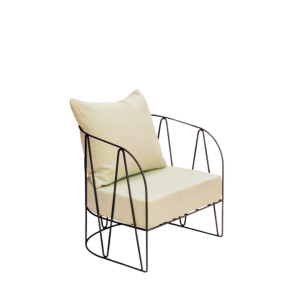 Comfort Lounge Chair with Ivory Cushion