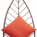 Classy Leaf Lounge Chair with Orange Cushion