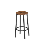 Counter-Height Backless Bar Stool Set- Wooden Top