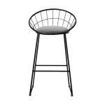 Iron Crafted High Rise Chair with Grey Cushion