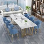 Elegant Marble Conference Table for Modern Workspaces & Dining Table - 6 Seater