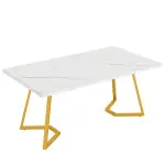 Tribesigns Modern Gold Dining Table