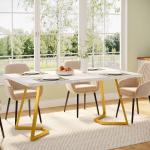 Tribesigns Modern Gold Dining Table