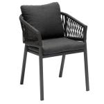 Mystic Woven Rope Outdoor Armchair with Grey Cushion