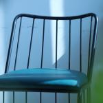 Metal Grace Patio Chair with Green Cushion