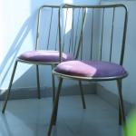 Golden Elegance Metal Chair with Kobi Pink Cushion