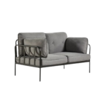 Minimal Rustic 2 Seater Sofa with Grey Cushion