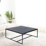 Square Coffee Table with Wooden Top