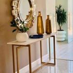 Golden Accents Console Table