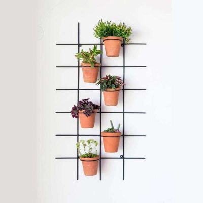 iron tall planter wall hanging for home decor