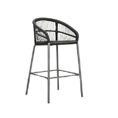 best grey iron rope canning chair for home decor
