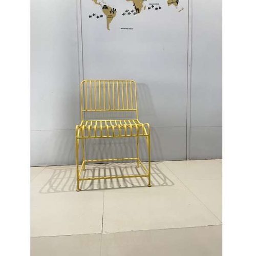 best iron chair for garden in yellow