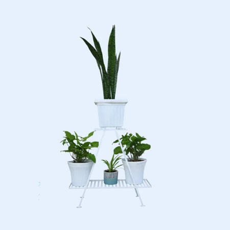 white 2 tier planter for home decor