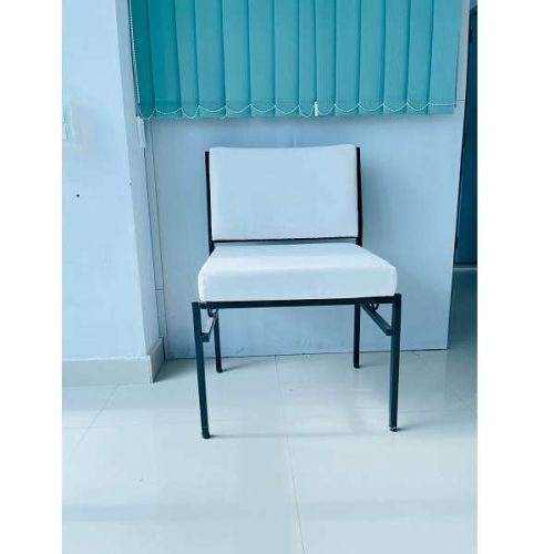 white iron chair for home decor