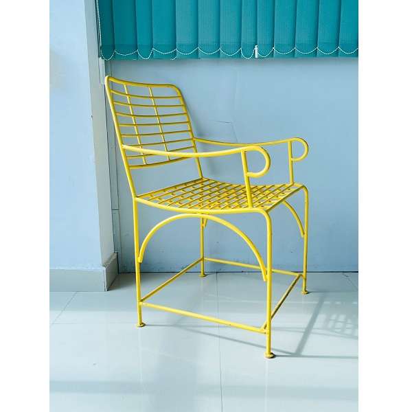 beautiful yellow arm rest chair for home decor