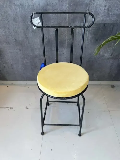 handmade black iron chair