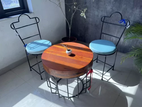 handmade blue cushion chair for home decor