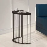 Half-Mooned Metal End Table, Side Table