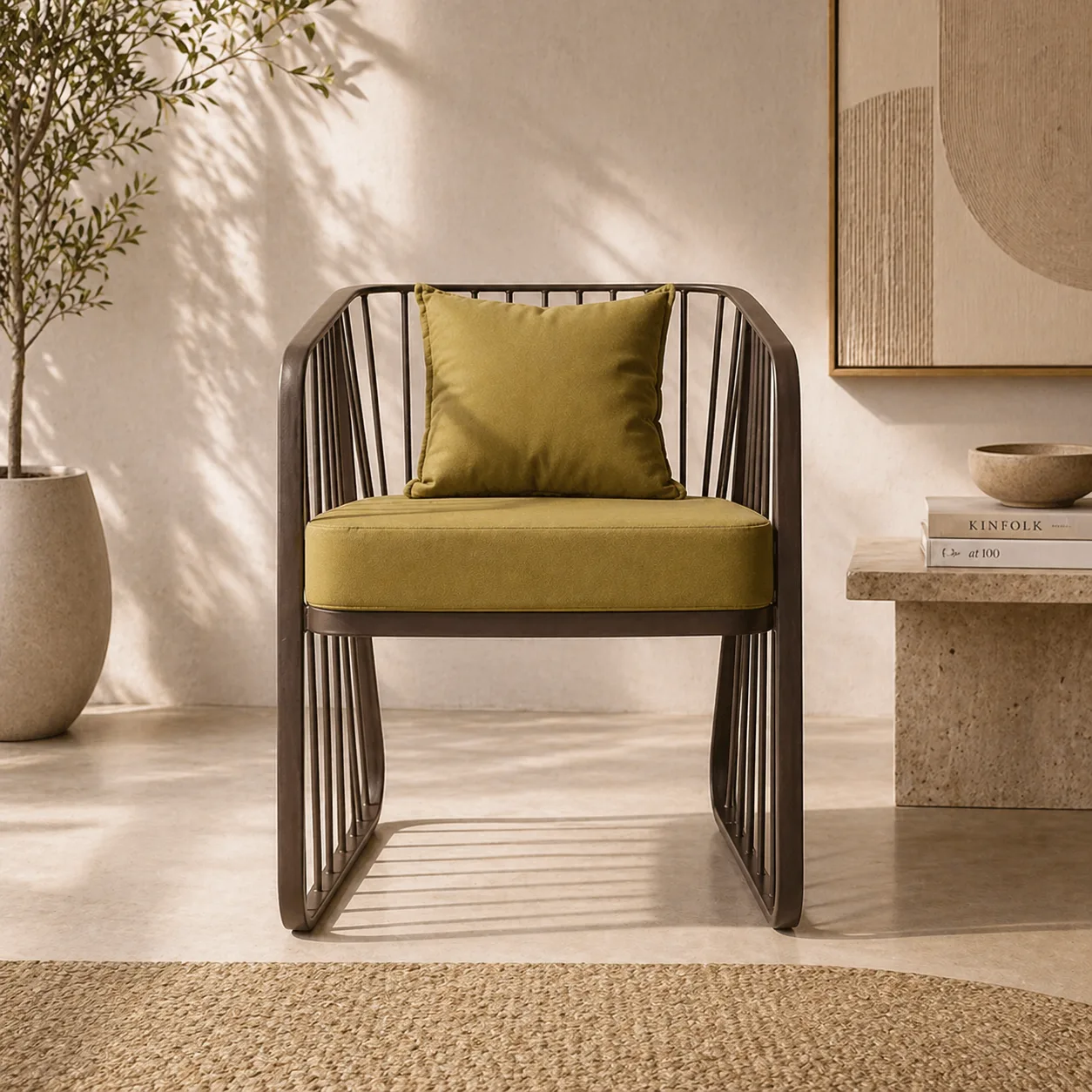 Metal Armchair With Cushions