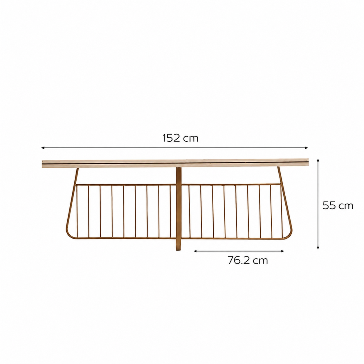 Rectangular Center Table With Marble Top
