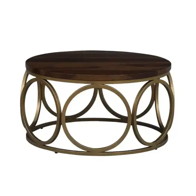HaloCraft round metal coffee table / Centre Tables