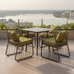 Jharokha Modern Club Armchair With Cushions, metal chairs
