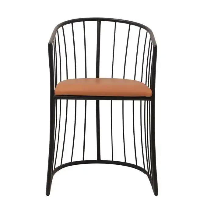 Linear Arc Patio garden chair and living room chair black, metal chair