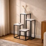 Marbella Luxe 4 tiered plant stand, elegant metal stand for indoor and outdoor plants