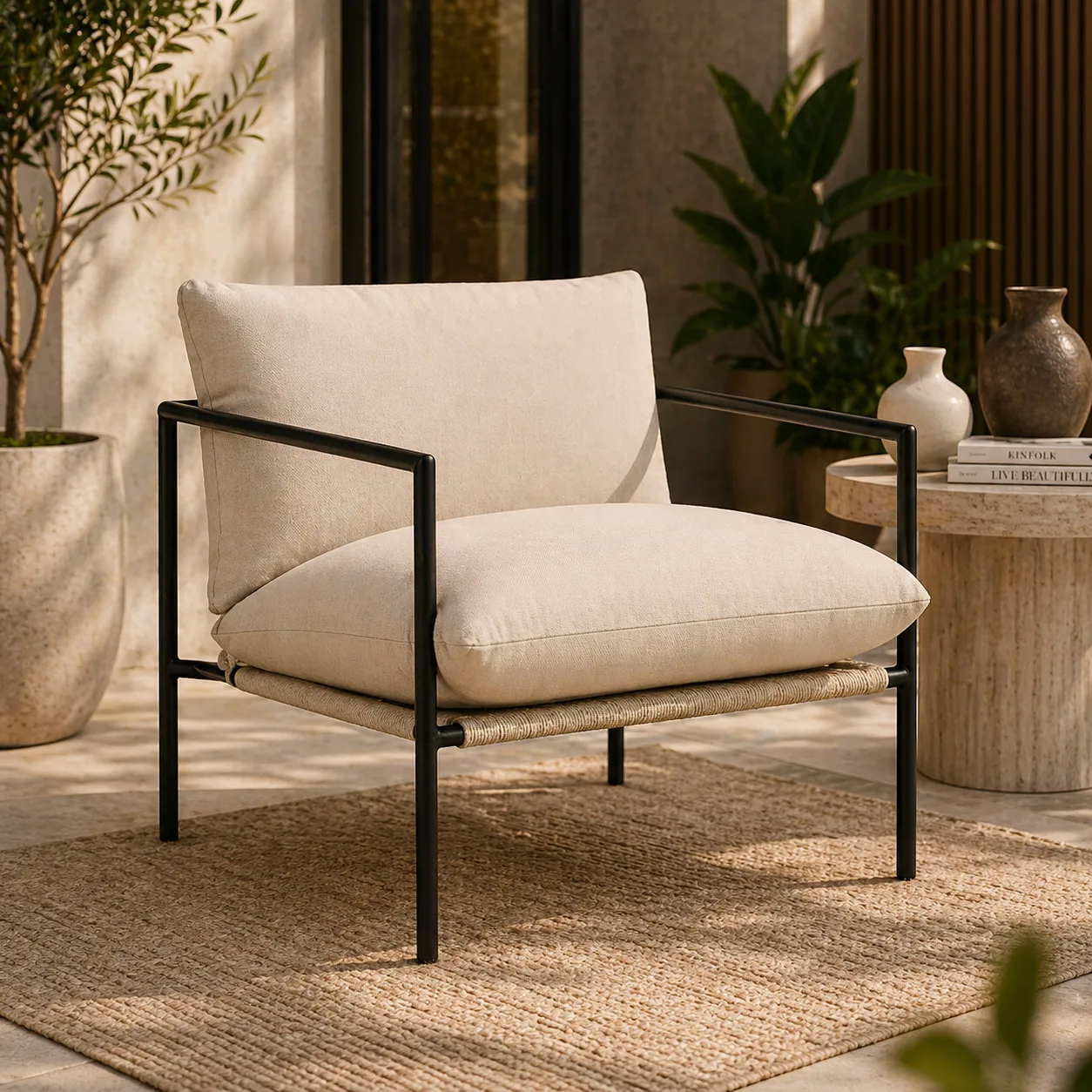 Metal Frame Lounge Chair