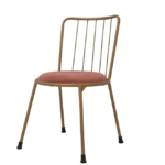 Retro Metal Gold Banquet Chair Without Arms