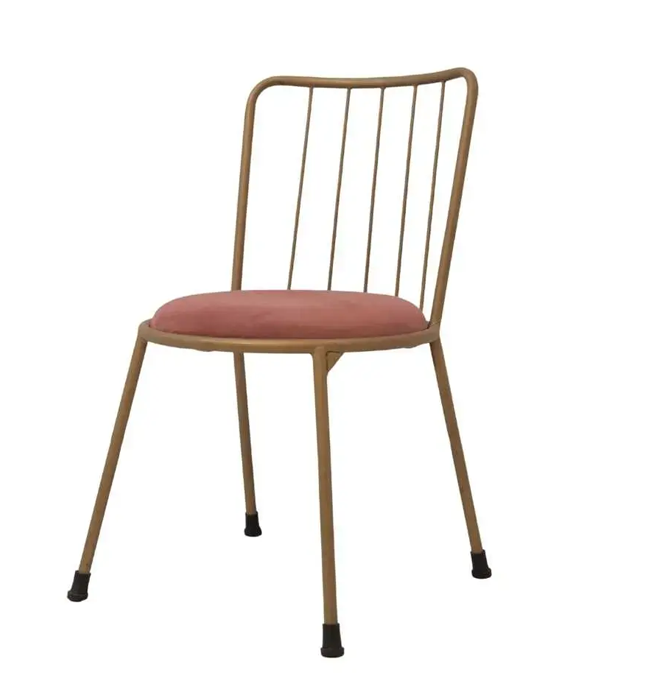 Retro Metal Gold Banquet Chair Without Arms