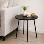 Glass End Table , metal side table