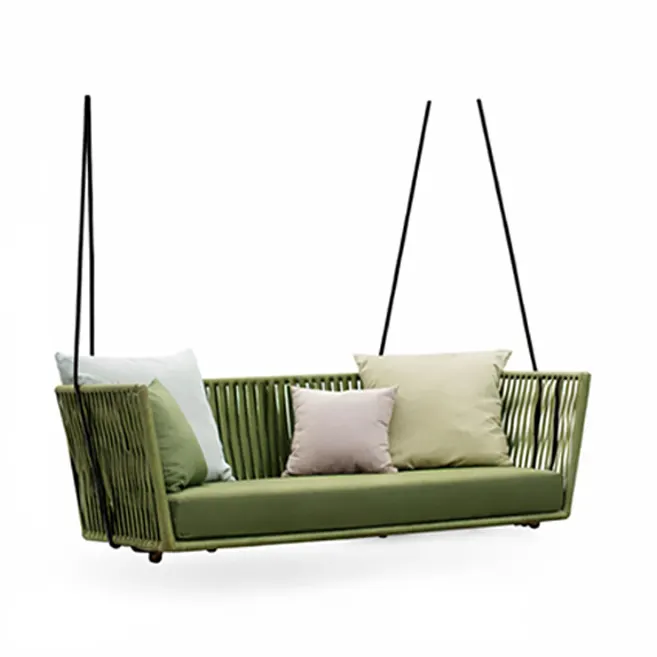 Braided Rope Outdoor Swing, Metal Swing