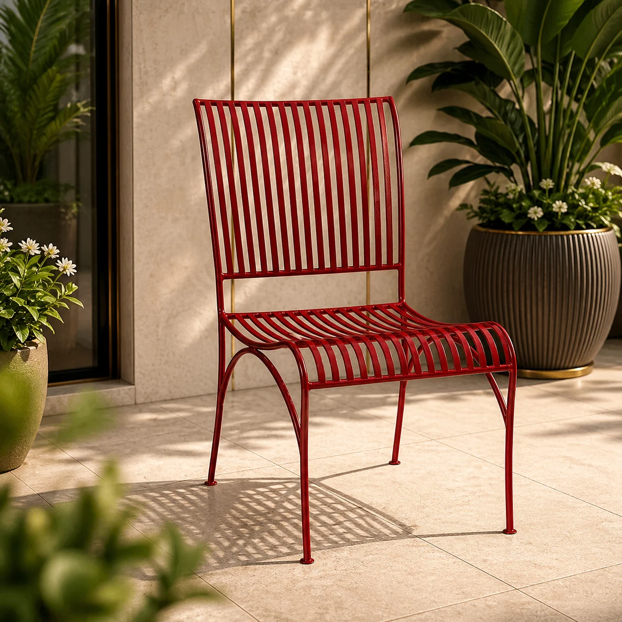 Alfresco Rosso Iron Garden Chair