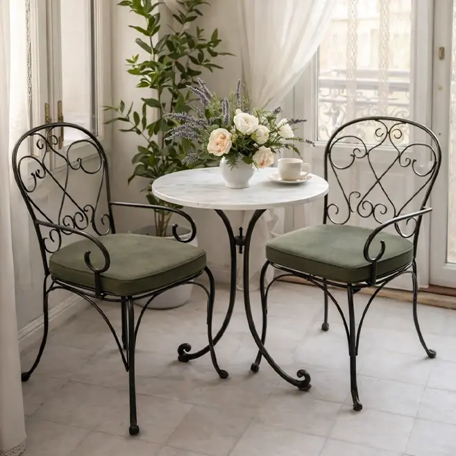 Ancient metal armchair