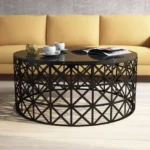 Geometric metal base table