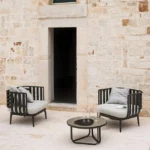 Metal armchair, lounge chair