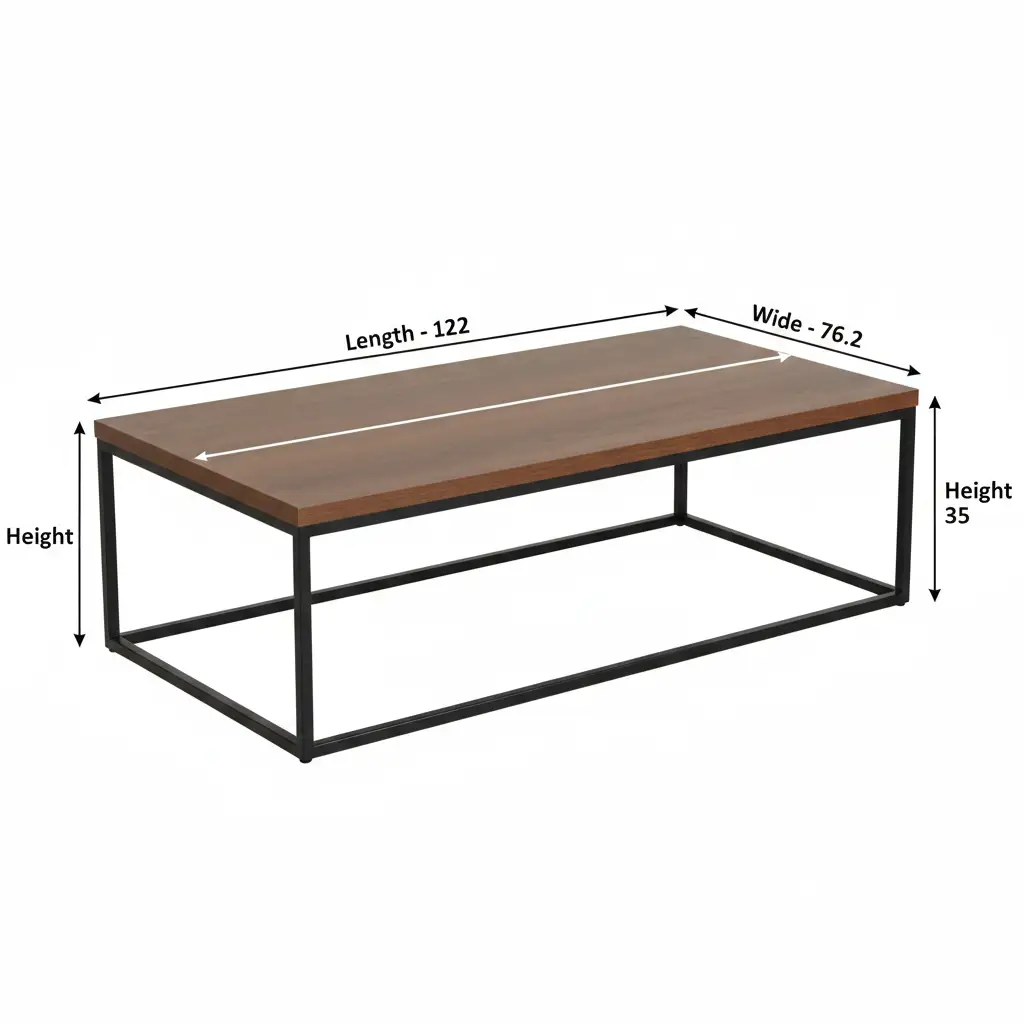 wood and metal center table