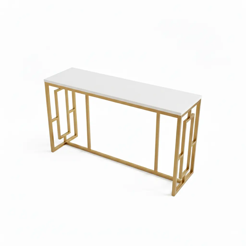Iron Frame Console Table