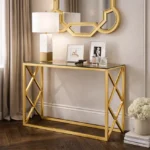 gold console table