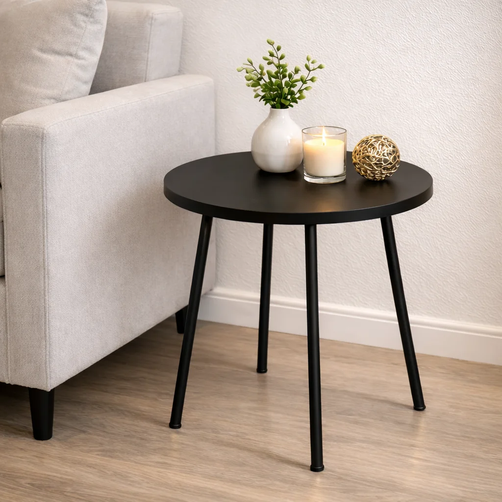 Metal end table