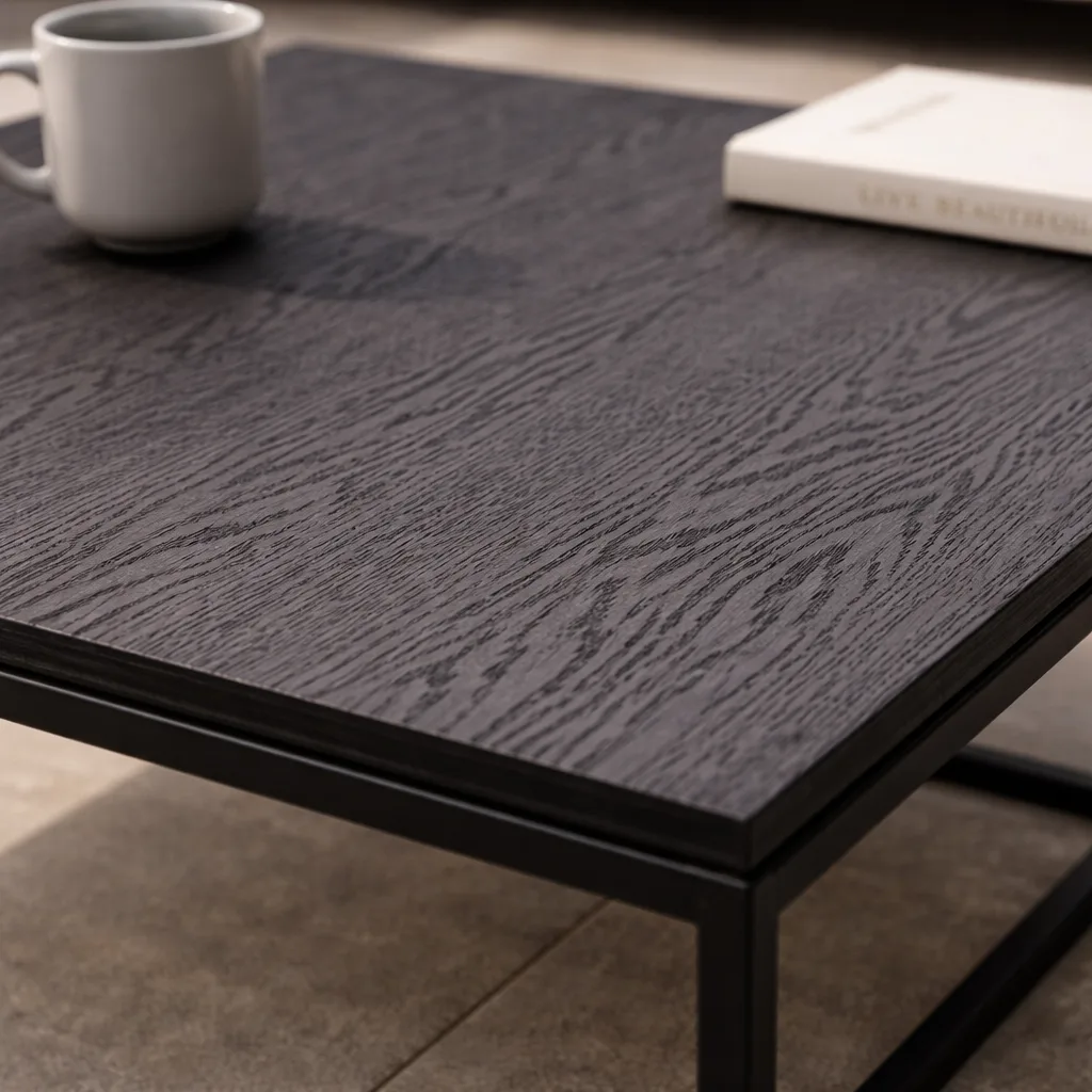 metal frame coffee table