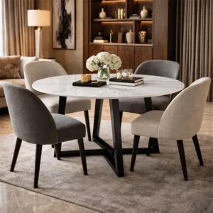 marble dining table with iron legs