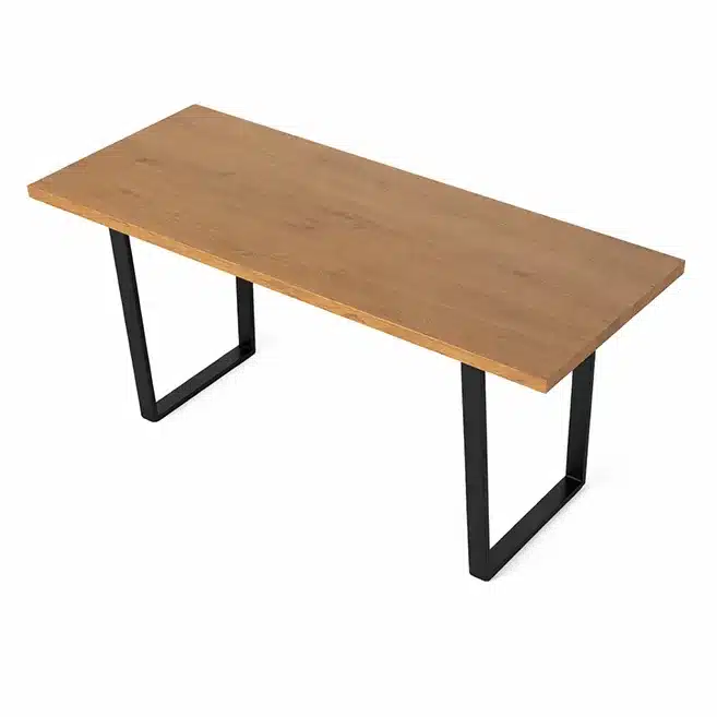 Wood Dining Table with Metal Legs