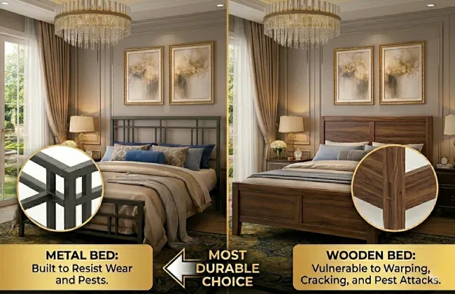 wooden beds vs metal beds
